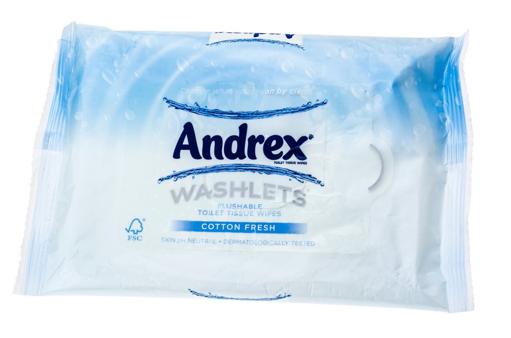 a pack of flushable wipes